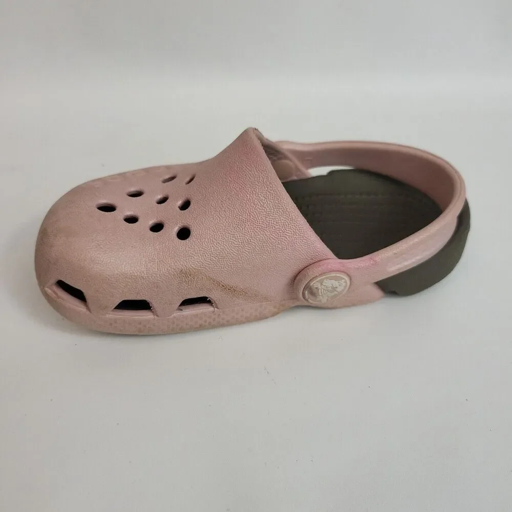 Crocs C7 Kids Youth Pink Crocband Sandals Clog Shoes Slip on C7 Classic Junior